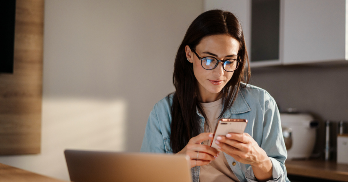 Person looking at phone