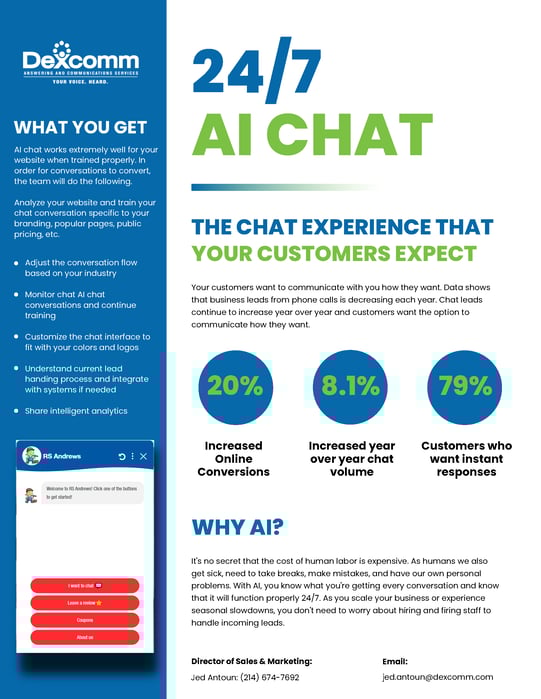 Dexcomm AI Chat - One pager - Jed contact [no qr code]-1