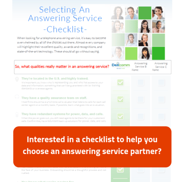 Selecting An Answering Service Checklist