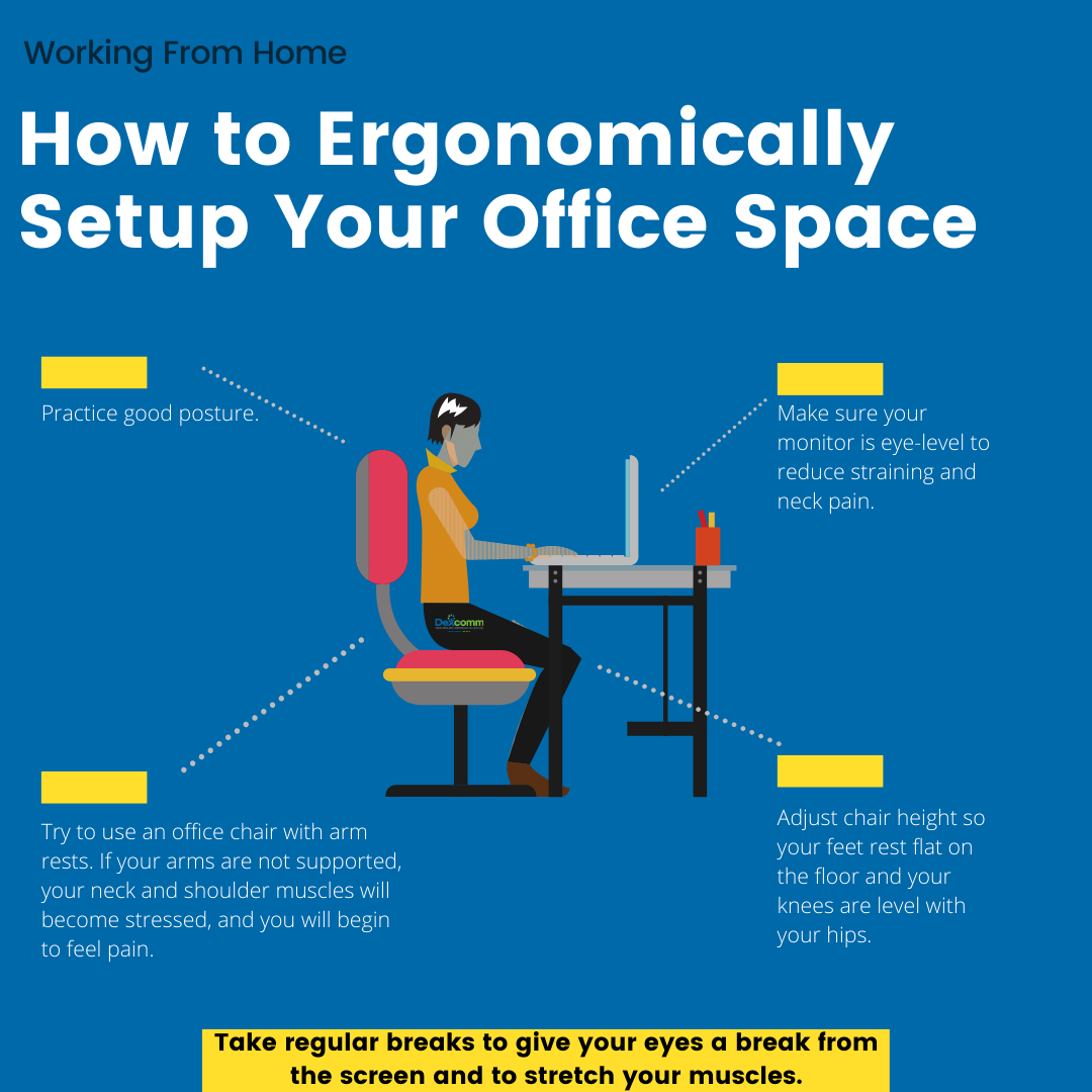 how to ergonomically set up your office space