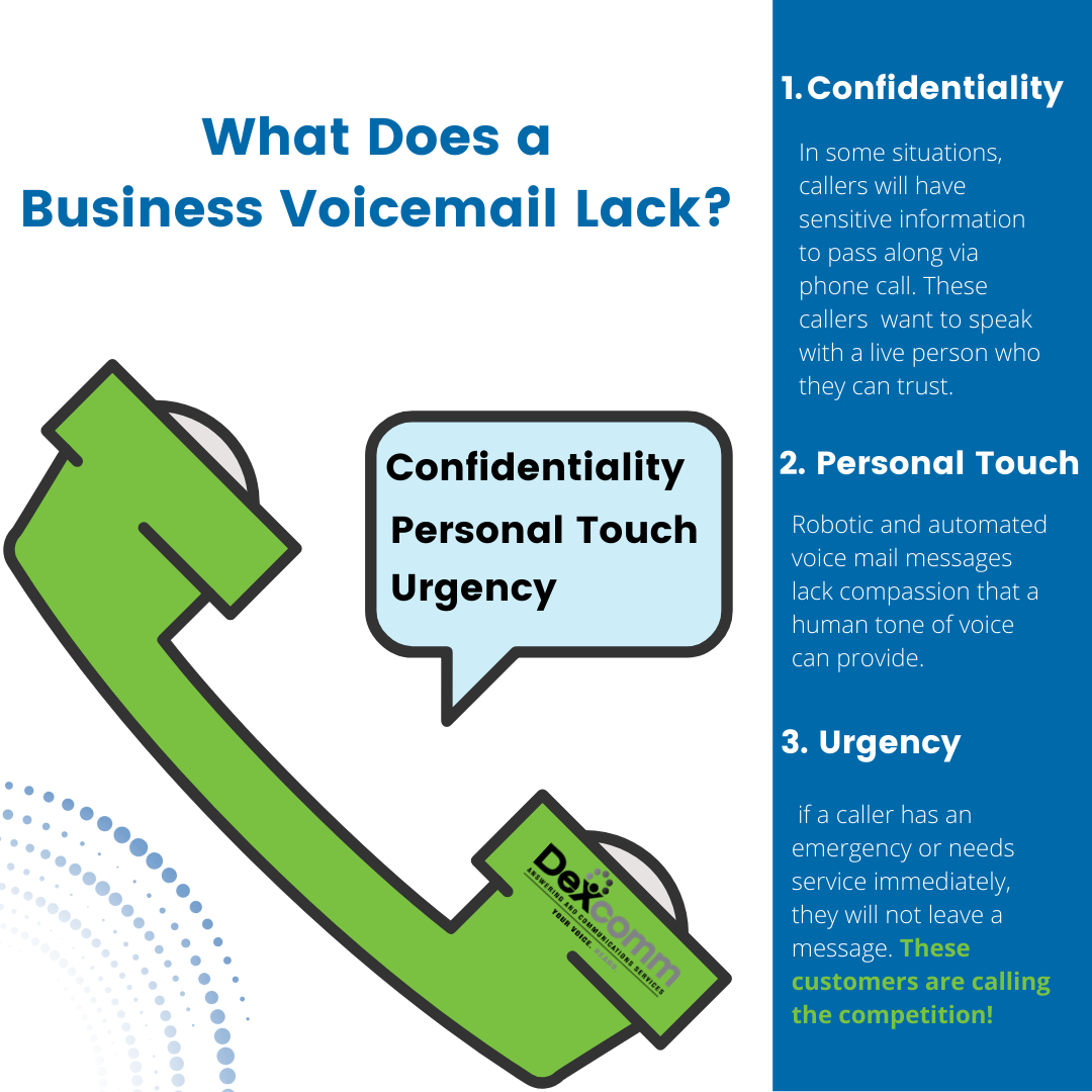 what does a business voicemail lack?