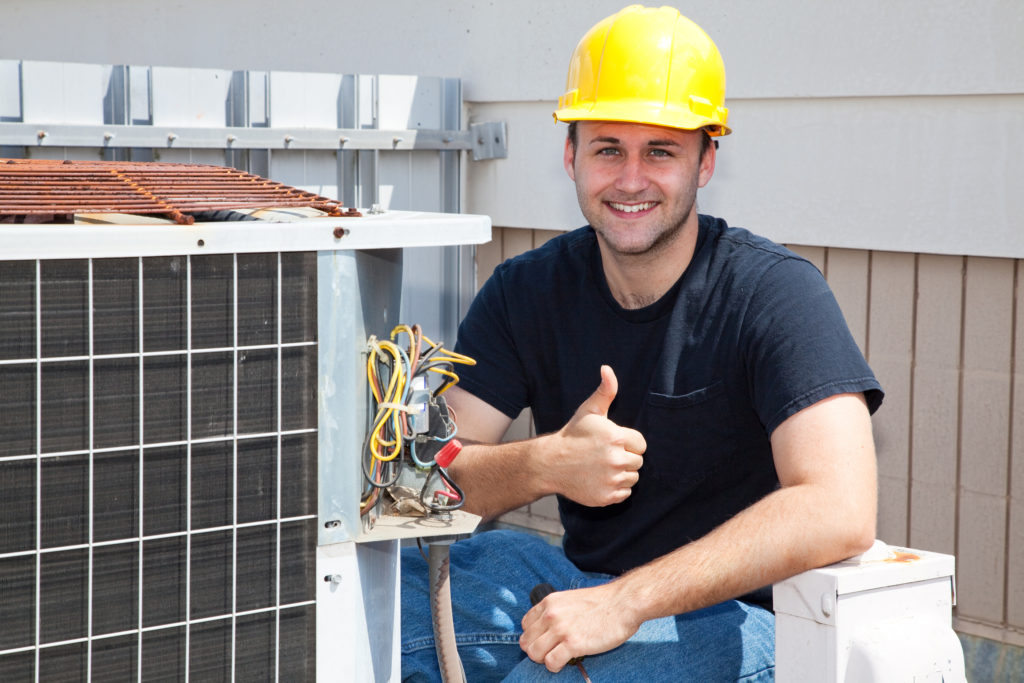 bigstock Air conditioning repairman